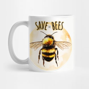 Save the Bees with Moon In Background Mug